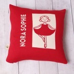 Set - Mädchendecke und Kissen mit Namen
