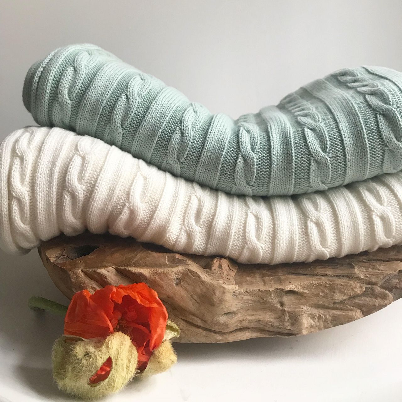Mama-Schal aus Biobaumwolle mint